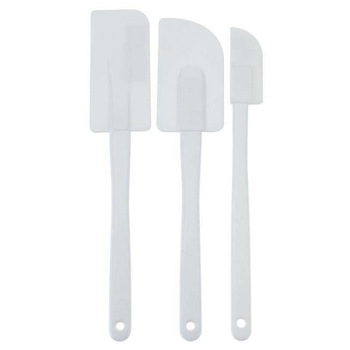 Set 3 spatule de cofetarie, La Cucina, Plastic/Silicon, 24/25 cm, Alb Set 3 spatule de cofetarie, La Cucina, Plastic/Silicon, 24/25 cm, Alb
