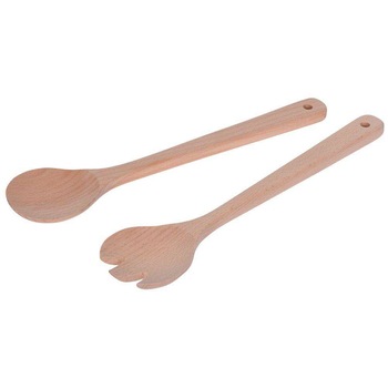 Set 2 linguri salata, Excellent Houseware, Lemn, Maro Set 2 linguri salata, Excellent Houseware, Lemn, Maro