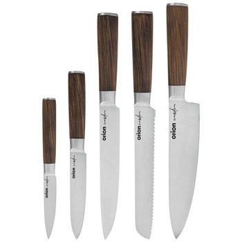 Set cutite bucatarie Wooden, Orion, Inox/Lemn, 5 piese Set cutite bucatarie Wooden, Orion, Inox/Lemn, 5 piese