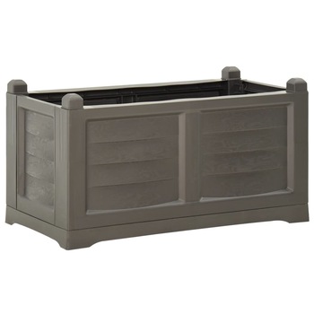 Cutie de flori, gri, 80x42,5x42 cm, PP Cutie de flori, gri, 80x42,5x42 cm, PP