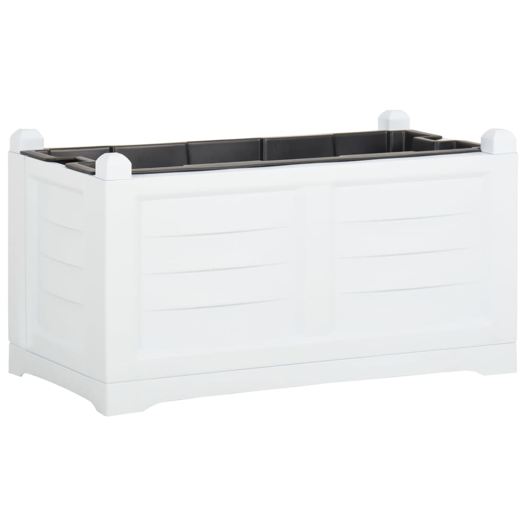 Cutie de flori, alb, 80x42,5x42 cm, PP