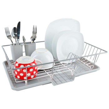 Uscator vase, Orion, Metal/Plastic, 46.5x31x13 cm, Argintiu/Alb Uscator vase, Orion, Metal/Plastic, 46.5x31x13 cm, Argintiu/Alb