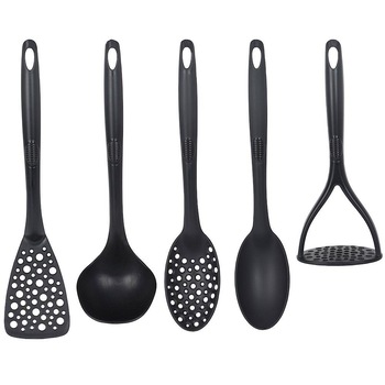 Set 5 ustensile de bucatarie, Excellent Houseware, Nylon, Negru Set 5 ustensile de bucatarie, Excellent Houseware, Nylon, Negru