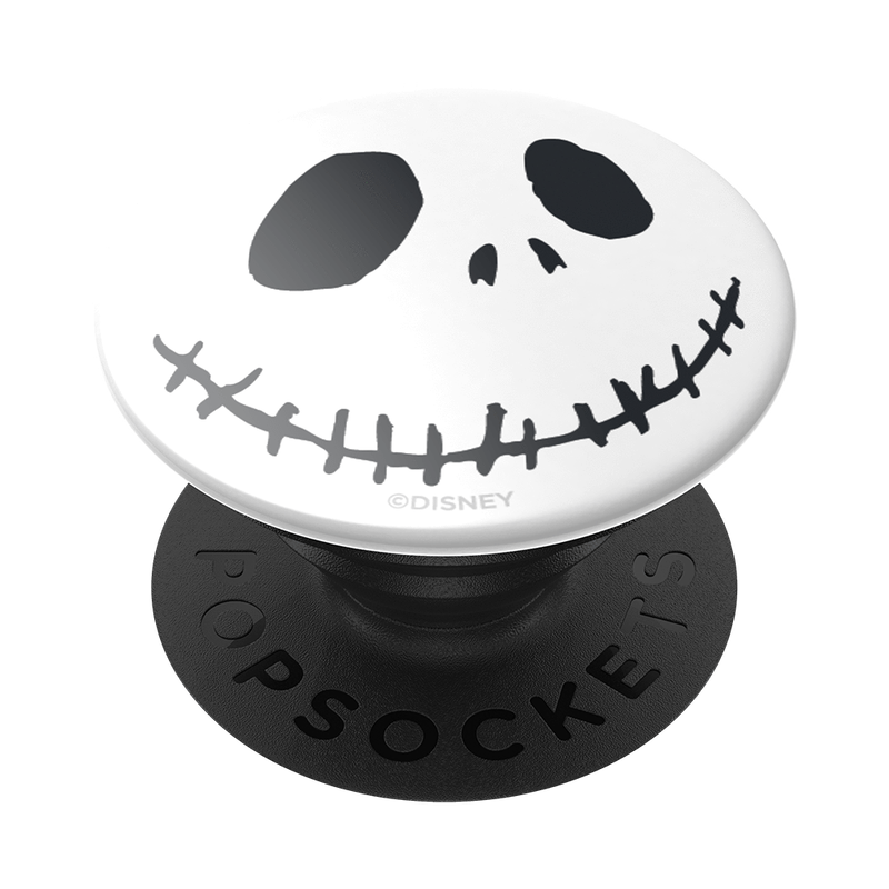 Suport adeziv Popsockets pentru telefon, PopGrip Disney Jack Skellington, Alb/Negru
