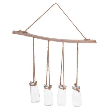 Suport 4 vaze din lemn Home Styling Suport 4 vaze din lemn Home Styling