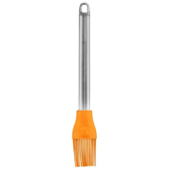 Pensula de bucatarie, Orion, Silicon/Inox, 26 cm, Galben/Argintiu Pensula de bucatarie, Orion, Silicon/Inox, 26 cm, Galben/Argintiu