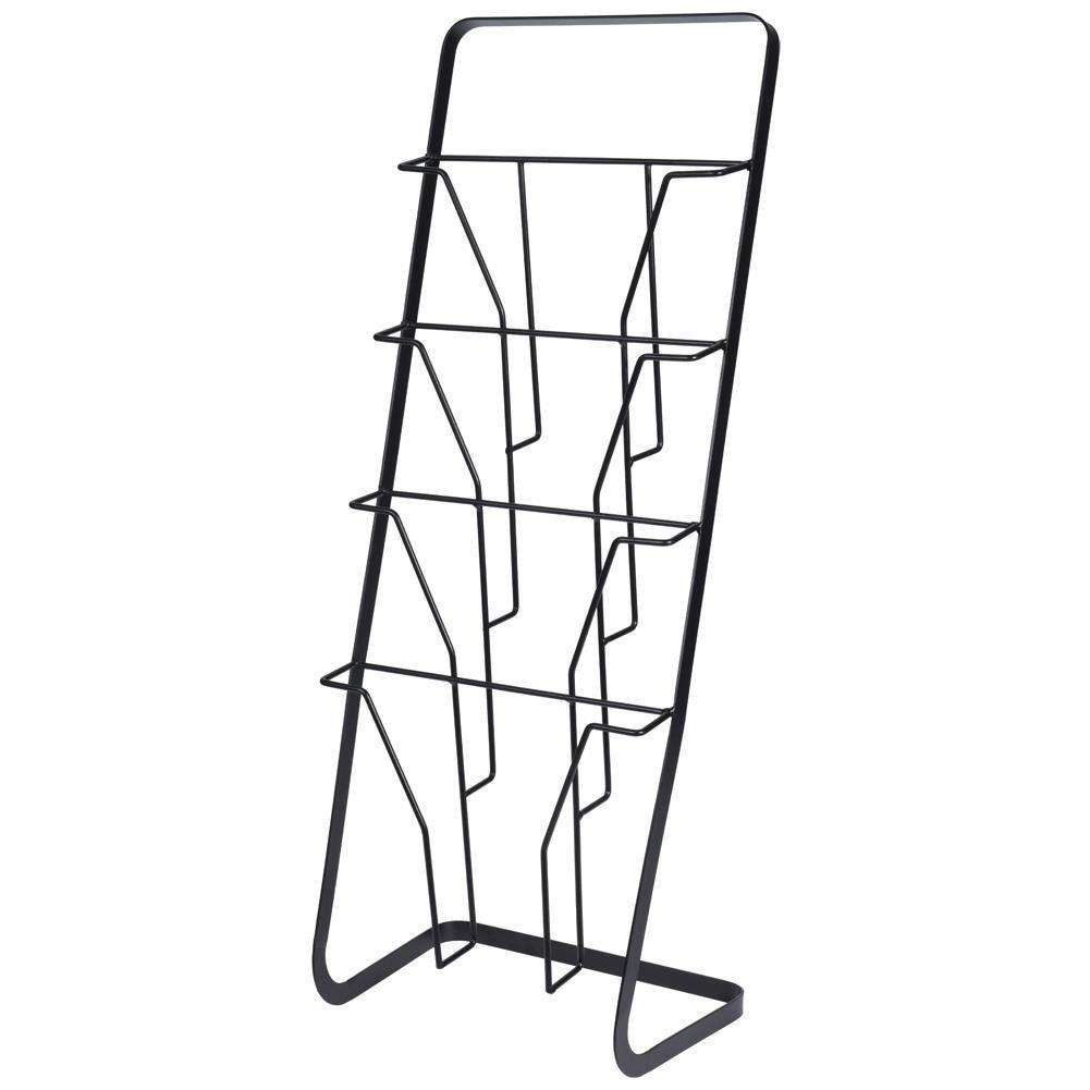 Suport metalic pentru ziare Home Styling, Negru