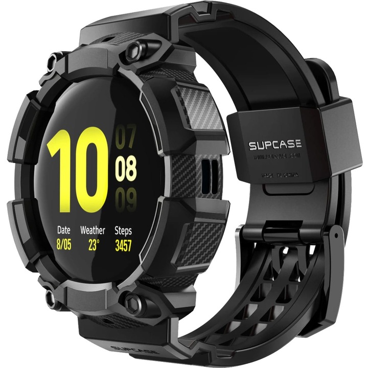 Калъф и каишка Supcase UB Pro, Съвместим със Samsung Galaxy Watch Active 2/1 40mm, Черен