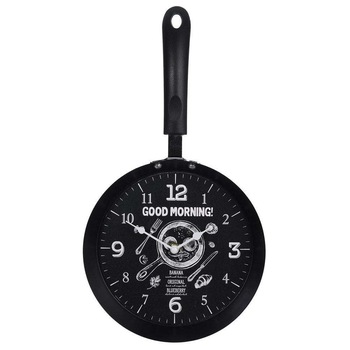 Ceas de perete, Home Styling Collection, forma tigaie, Negru Ceas de perete, Home Styling Collection, forma tigaie, Negru