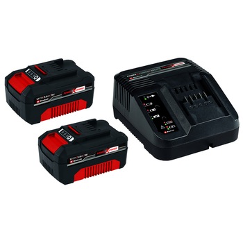 Kit 2 acumulatori si 1 incarcator Einhell Power-X-Change 3,0 Ah, 18 V, 2 x 3.0 Ah, putere maxima 900 W Kit 2 acumulatori si 1 incarcator Einhell Power-X-Change 3,0 Ah, 18 V, 2 x 3.0 Ah, putere maxima 900 W