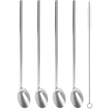 Set 4 paie reutilizabile Excellent Houseware, Otel, Argintiu Set 4 paie reutilizabile Excellent Houseware, Otel, Argintiu