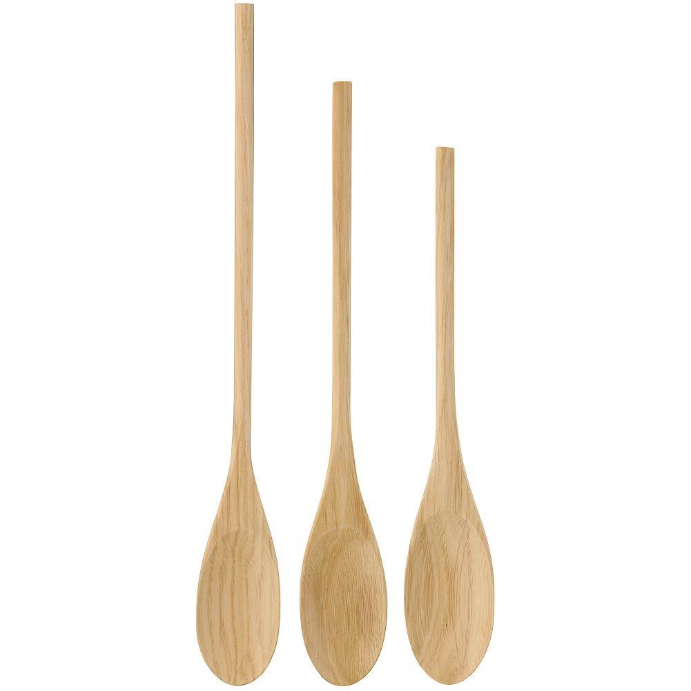 Set 3 linguri de bucatarie, Excellent Warehouse, Lemn, Maro