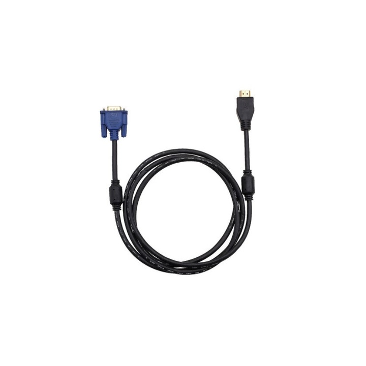 Kабел за компютър,1080p HDMI VGA, DVD, HDTV, 1.5 м, Черен