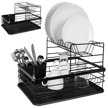 Scurgator de vase, 42 x 31 x 27 cm, Negru Scurgator de vase, 42 x 31 x 27 cm, Negru