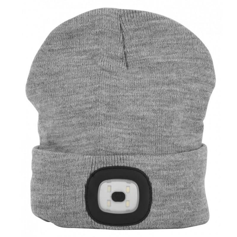 Caciula cu led reincarcabila, Strend Pro Kid Gri, USB, 4xSMD, Li-Ion