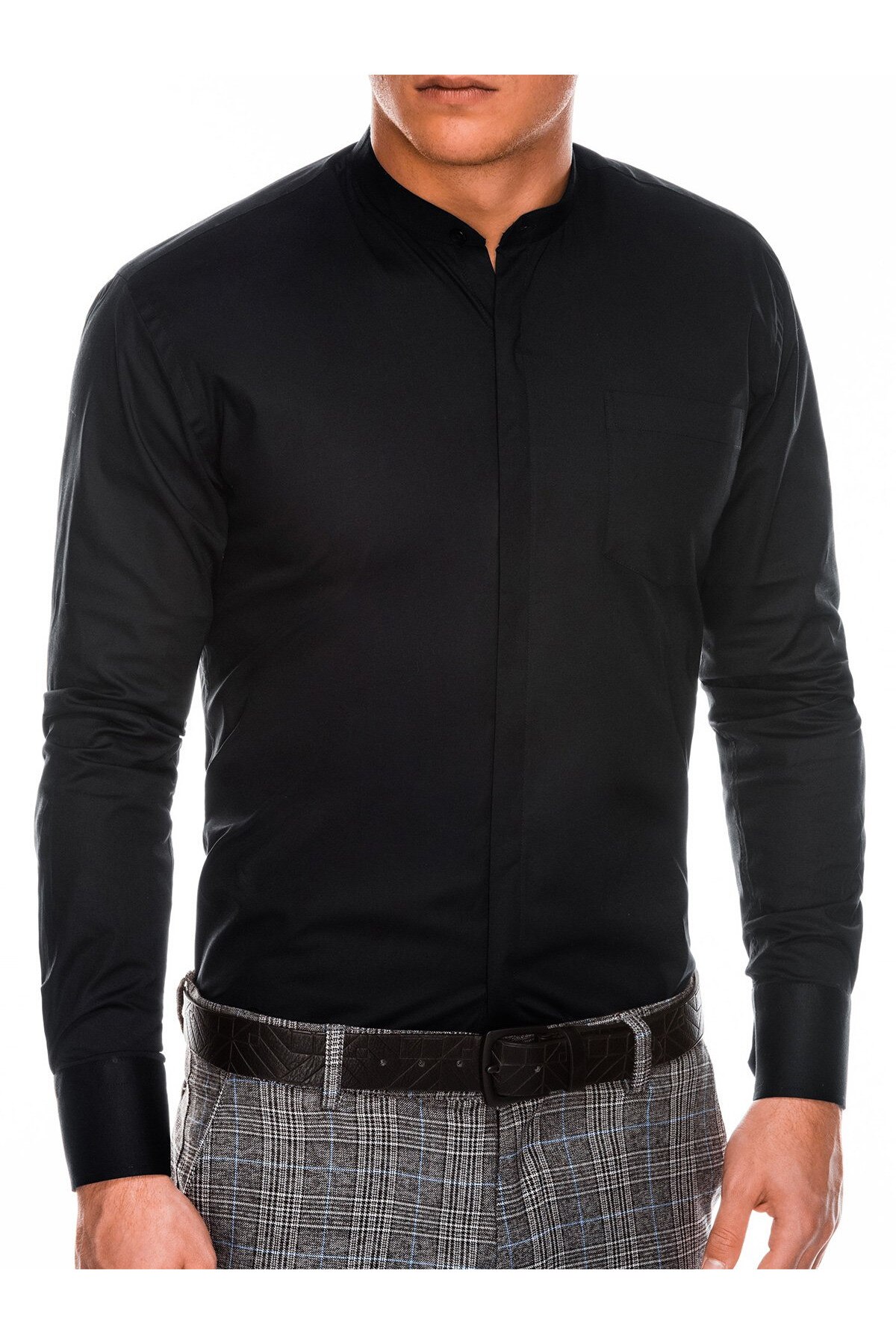 Camasa eleganta barbati K307 - negru, Negru, M