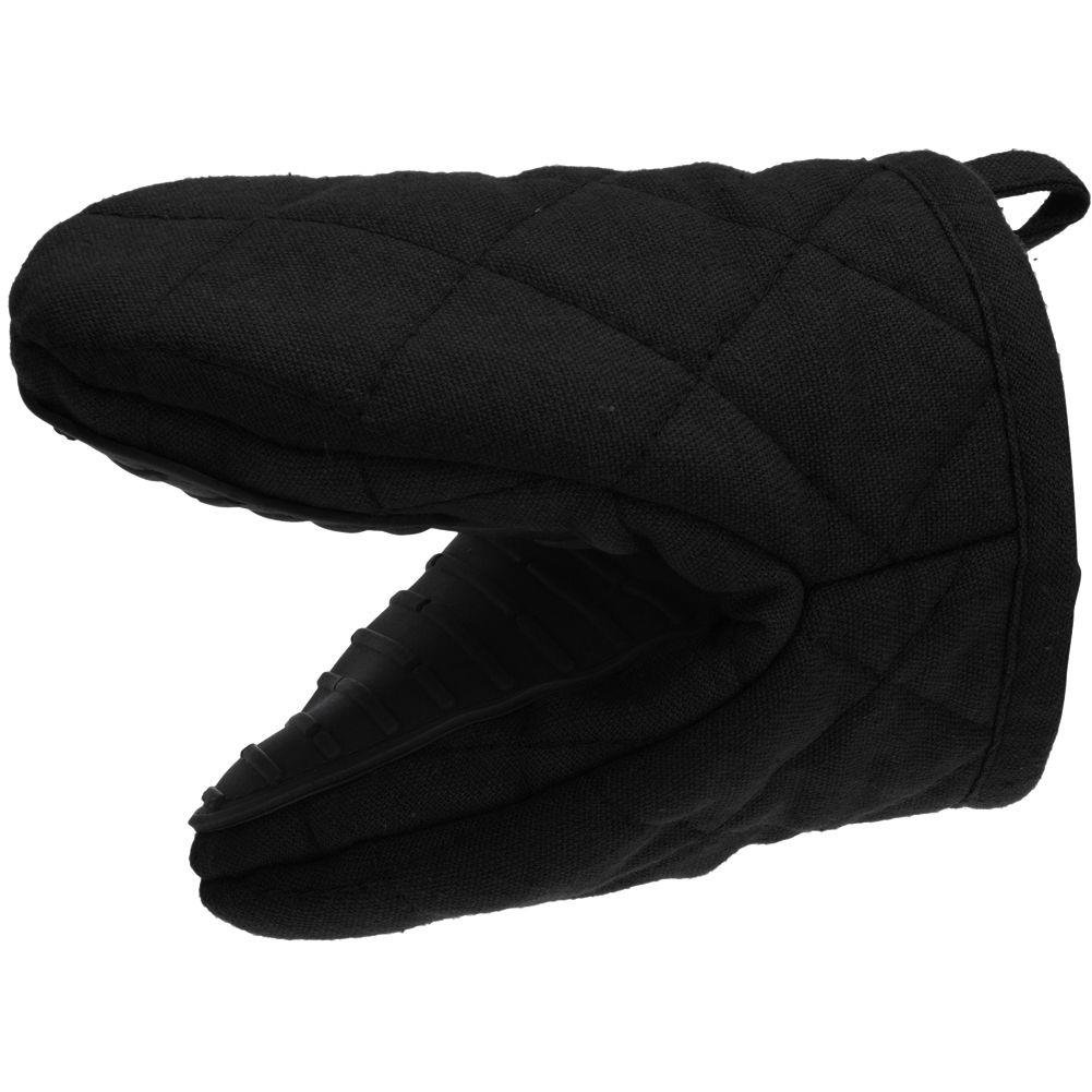 Manusa cuptor, Excellent Houseware, Bumbac/Silicon, Negru