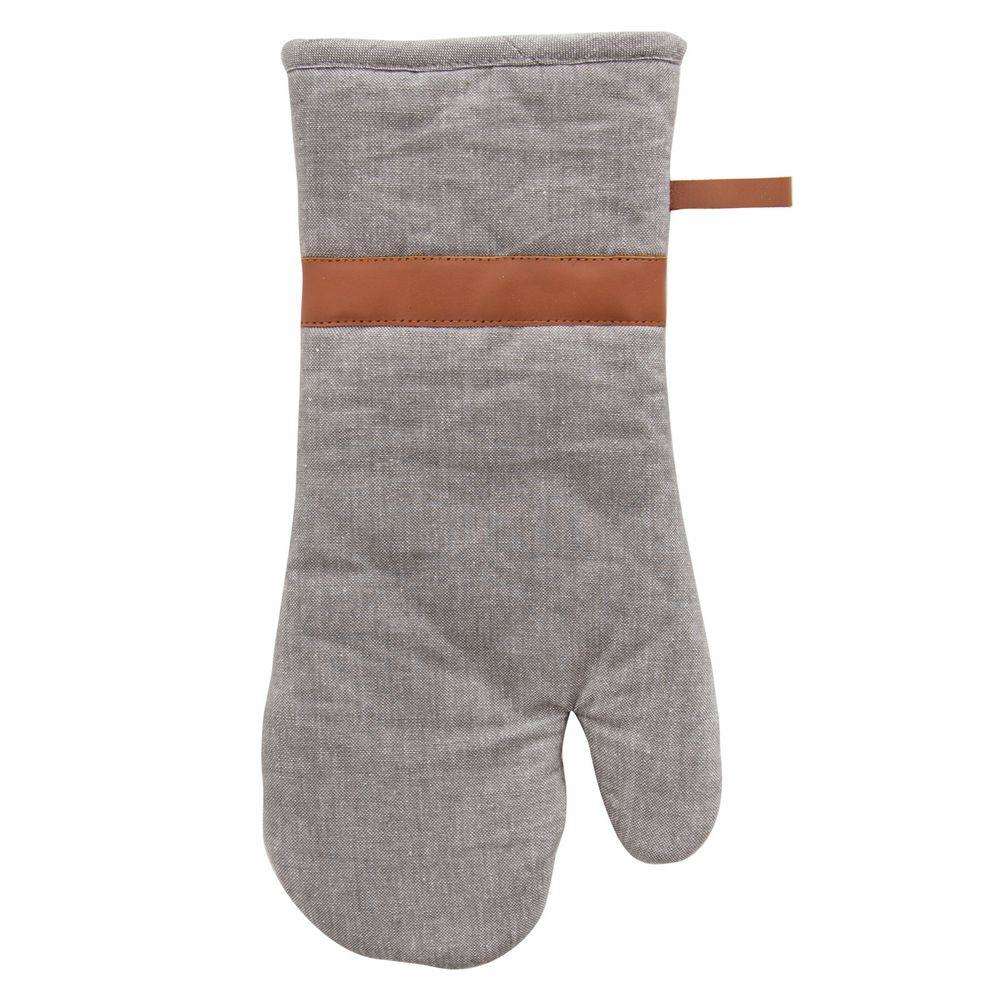 Manusa de protectie cuptor, Orion, Bumbac/Piele, Gri