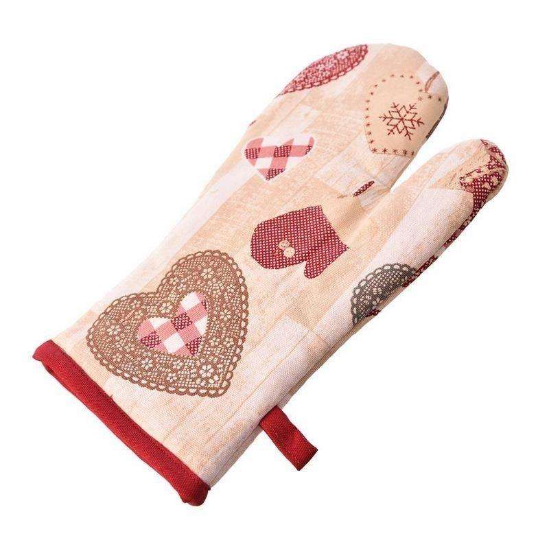 Manusa protectie Orion, Craciun, Bumbac, 32 cm, Crem/Rosu