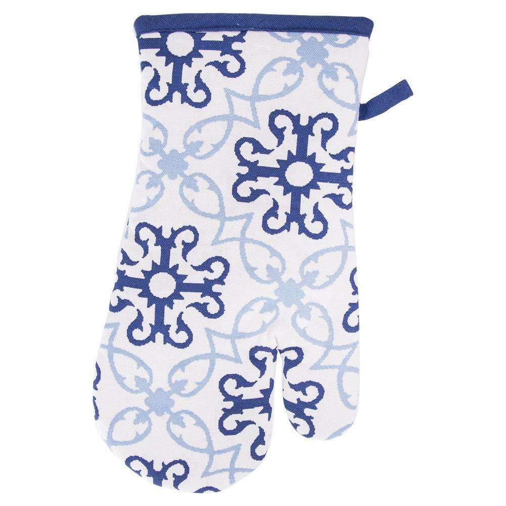 Manusa protectie Orion, Bumbac, 31 cm, Alb/Albastru