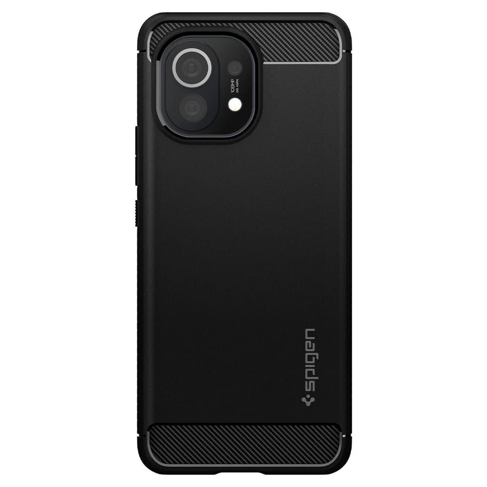 Husa Spigen Rugged Armor pentru Xiaomi Mi 11, TPU, Negru mat