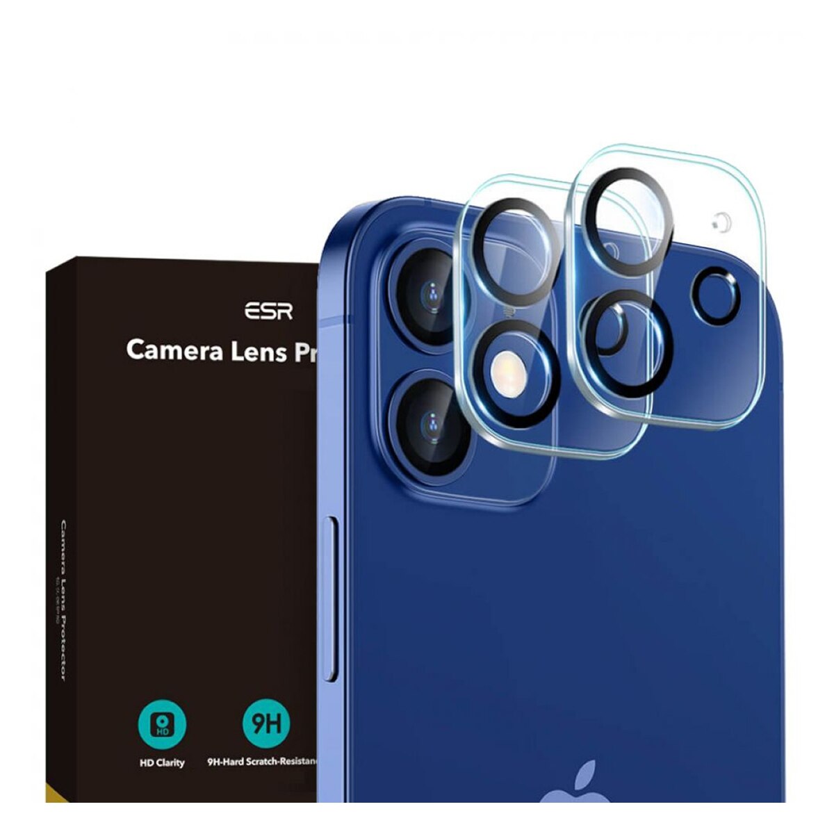 Folie Protectie Camera Foto pentru iPhone 12, ESR Lens, Transparent