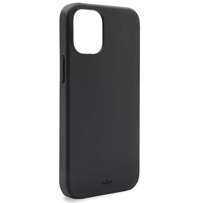 Husa de protectie antimicrobiana PURO Icon pentru iPhone 12 Mini, Silicon, Negru