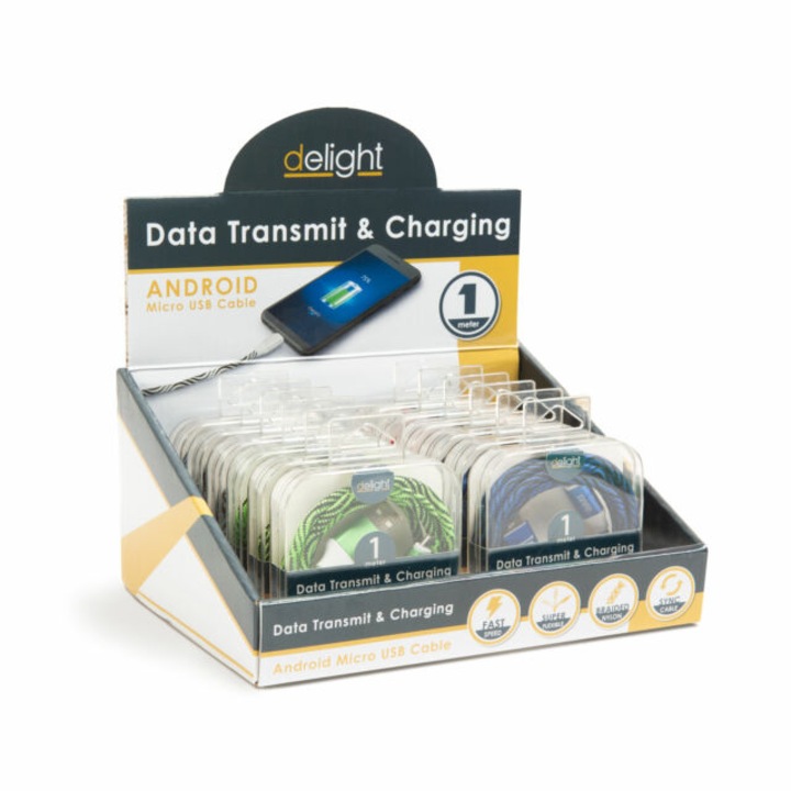 Кабел за данни Delight - microUSB (55439)