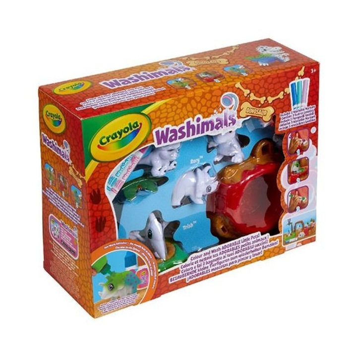 Set de joaca, Crayola, Plastic, Washimals Kimosh animale Dino Island, Multicolor