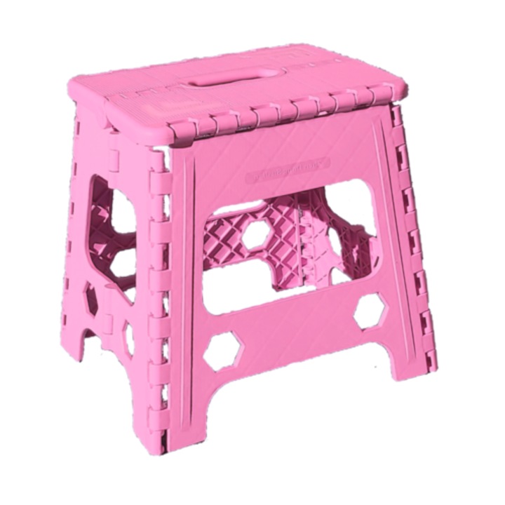 Light Pink - Összecsukható sámli / horgászszék / kisszék több színben max. 90kg (30 cm)