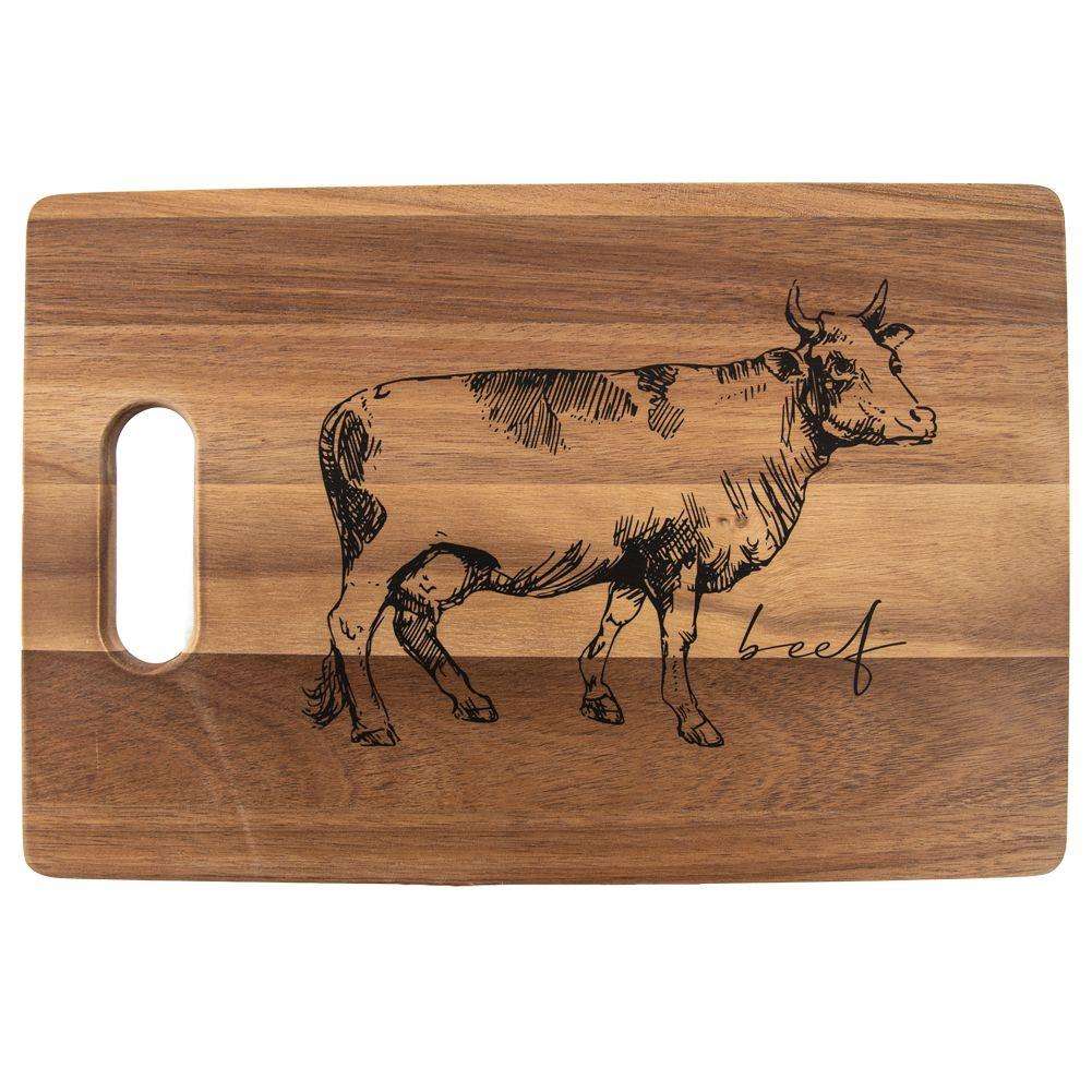 Tocator de bucatarie Orion, Lemn de salcam, 36x24 cm, Maro