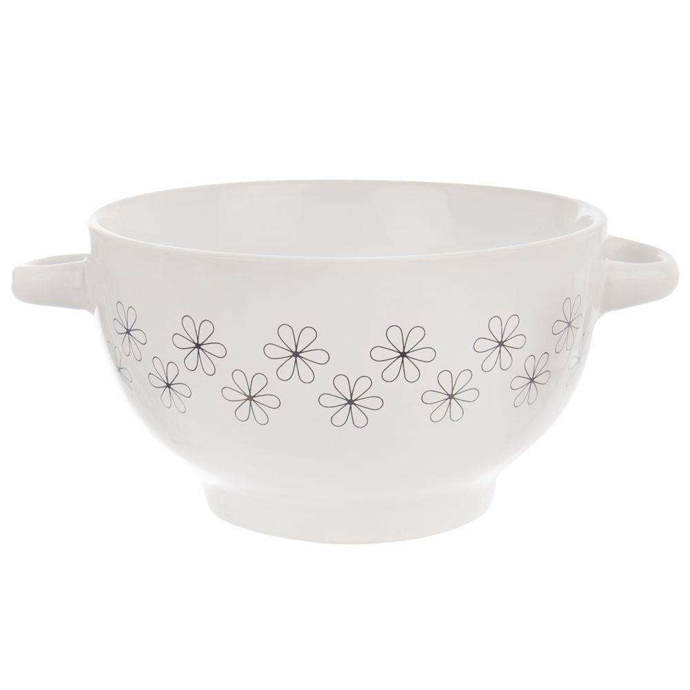Bol de supa, Orion, Ceramica, Alb, 750 ml