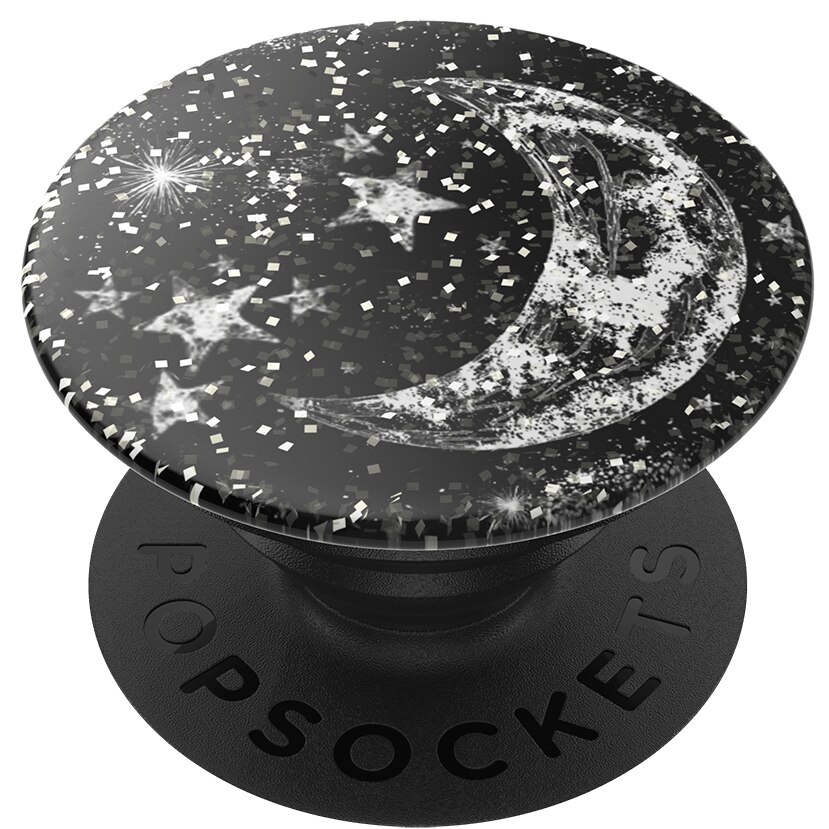 Suport PopSockets, PopGrip 2 gen, Premium, Luna, Negru