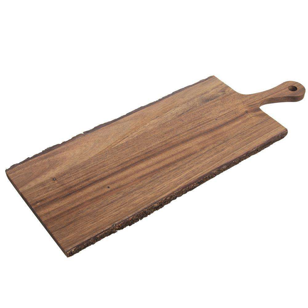 Tocator pentru bucatarie Orion, Lemn de salcam, 56x20 cm, Maro