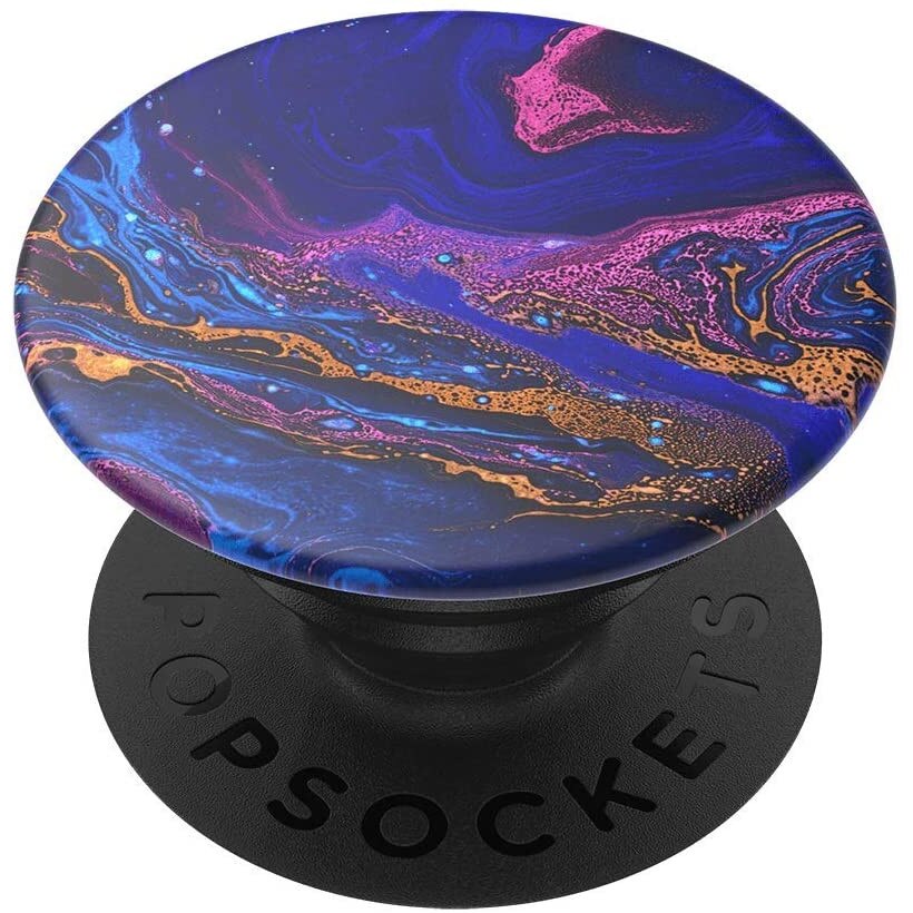 Suport PopSockets, PopGrip 2 gen, Premium, Magma Galactica, Albastru