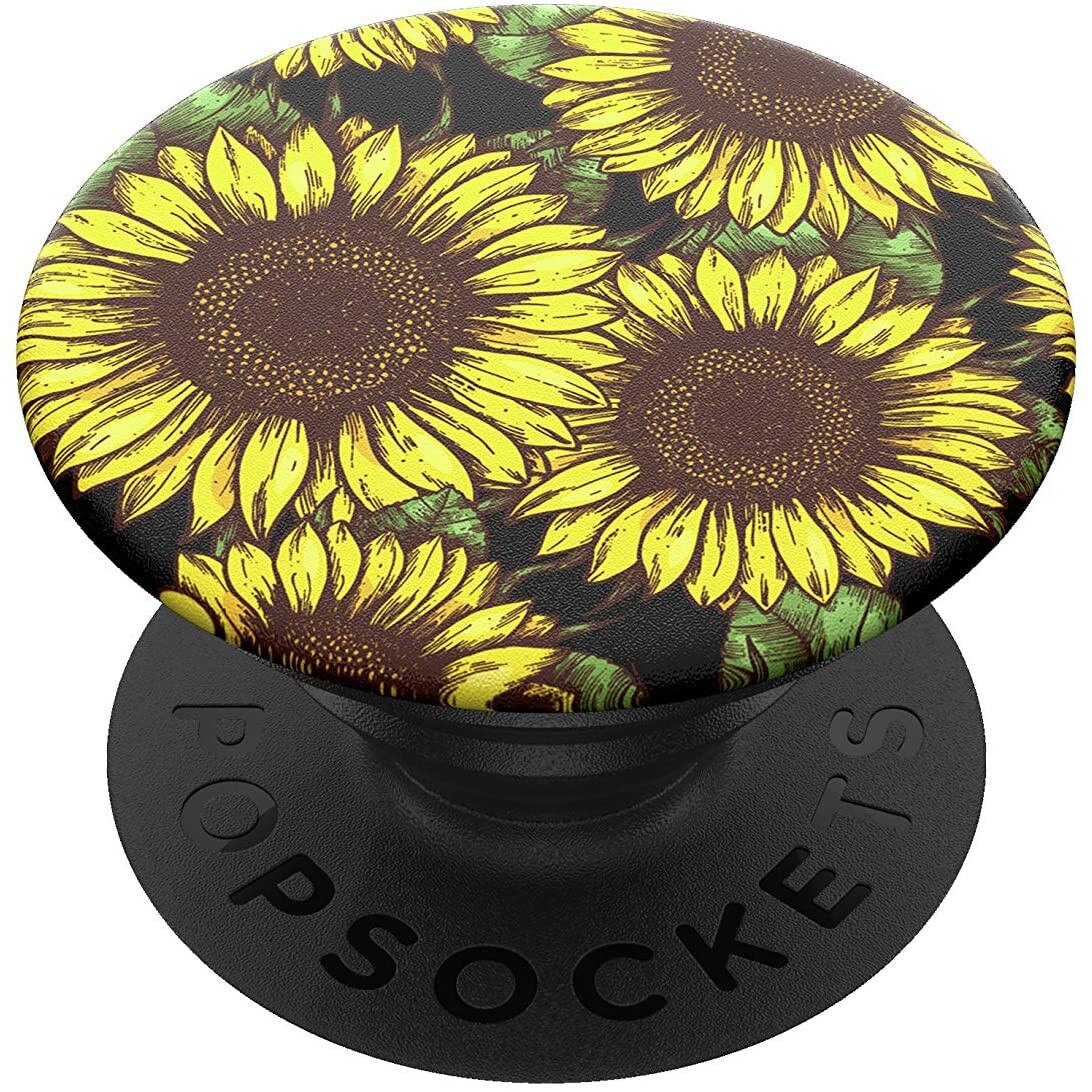 Suport PopSockets, PopGrip 2 gen, Premium, Floarea-Soarelui, Galben