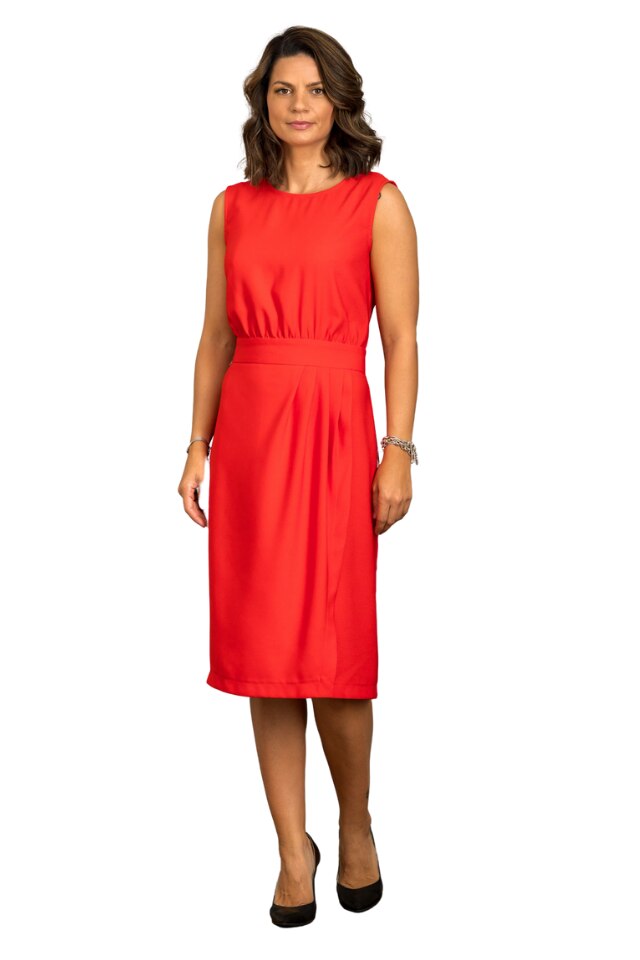 Rochie midi, Giorgal, Antonia, talie evidentiata