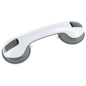 Maner pentru dus cu ventuze Orion, Plastic, Alb Maner pentru dus cu ventuze Orion, Plastic, Alb