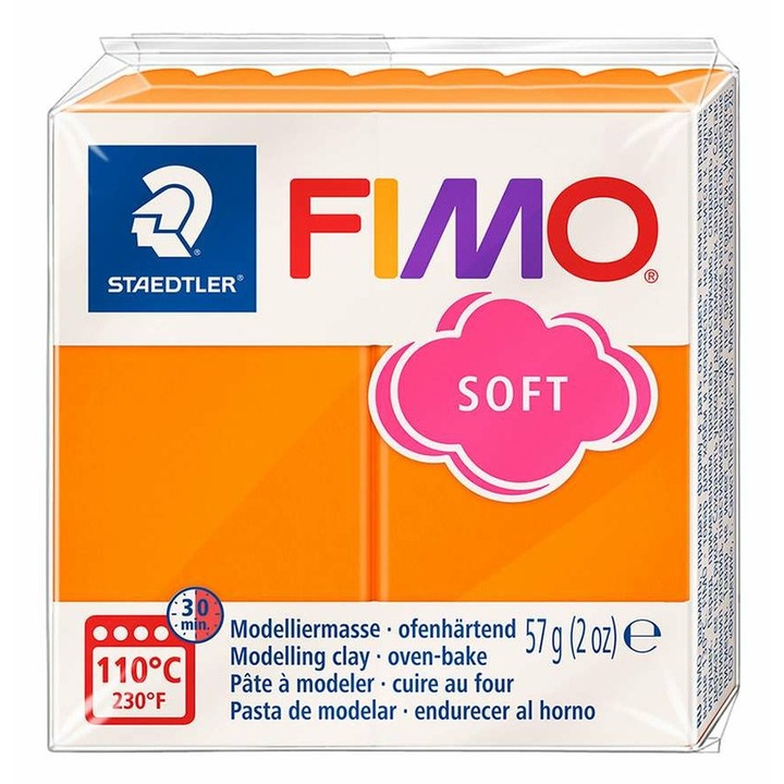 Pasta de modelaj FIMO Soft 57g Portocaliu viu