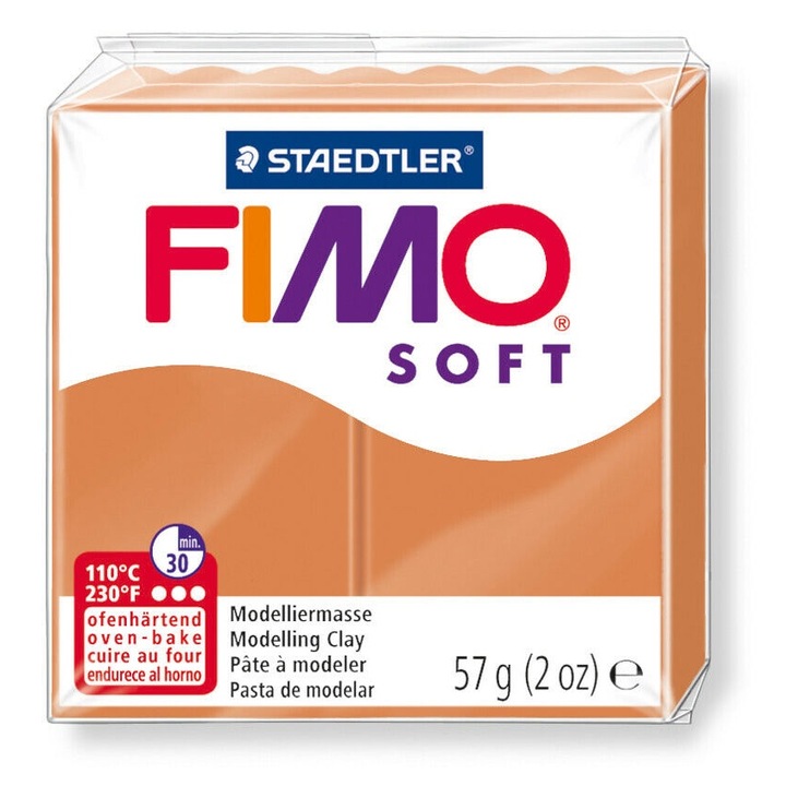 Полимерна глина Staedtler Fimo Soft, 57 g, коняк, 76