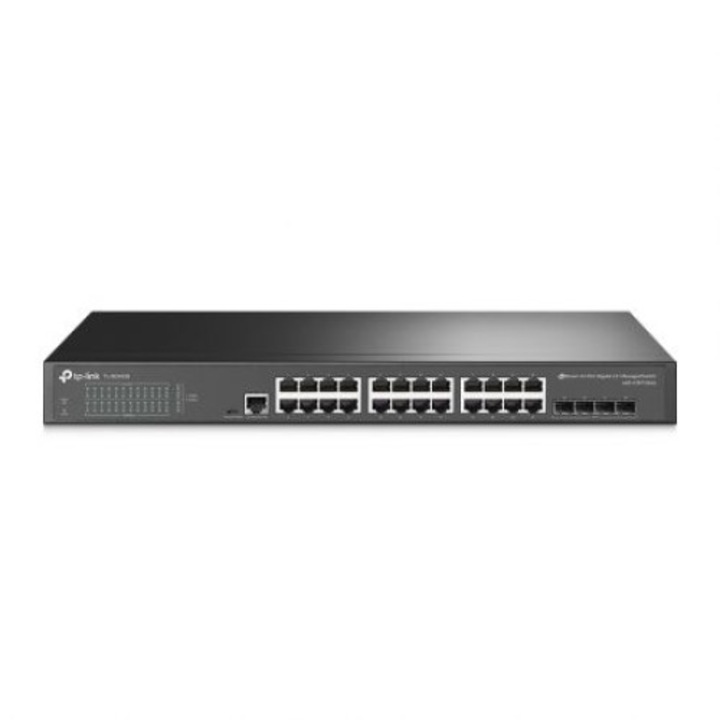 Kapcsoló TP-Link TL-SG3428 V2, 24 portos, JetStream Gigabit L2 menedzselt kapcsoló, 56 Gbps