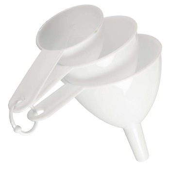 Set 3 palnii de bucatarie, Plastic, Alb Set 3 palnii de bucatarie, Plastic, Alb