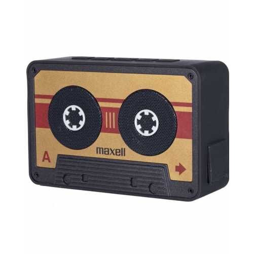 Boxa portabila, retro, cu functie bluetooth, auriu, Maxell, SPKR-BT-CASSETTEGD-MXL