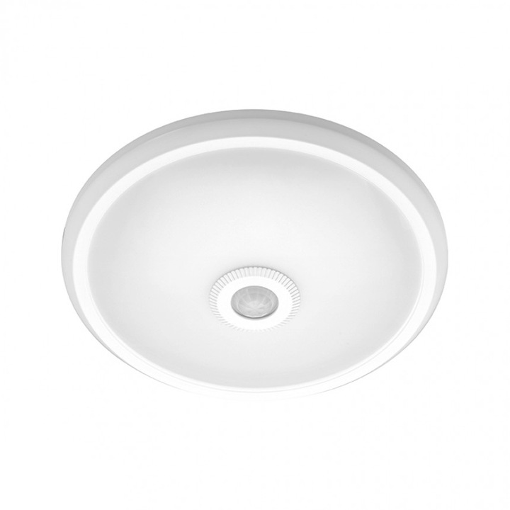 Lightex LED mennyezeti lámpa, Mozgásérzékelővel és vészblokkkal, 360', 12W, 4000K, 1-6m