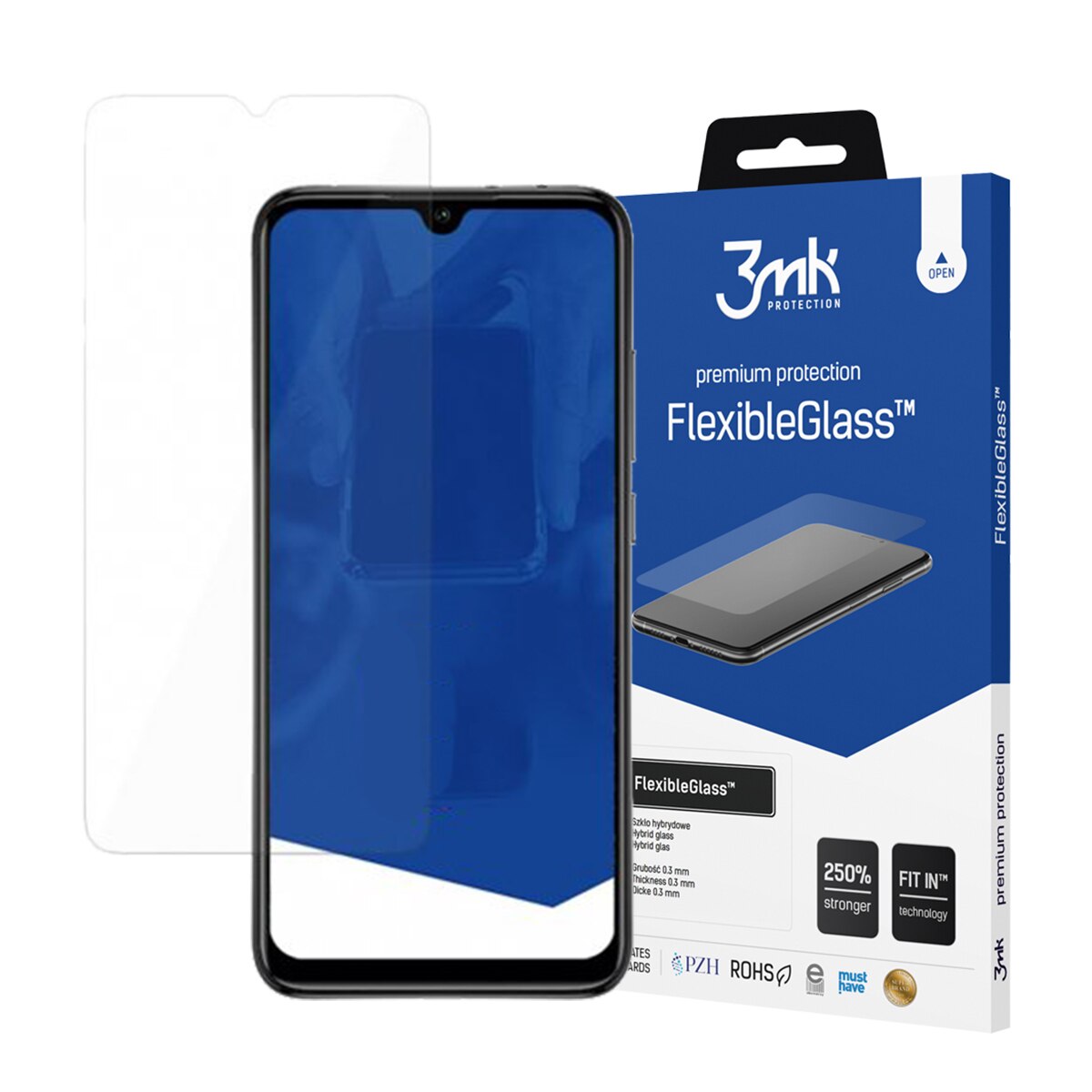 Folie Protectie pentru Xiaomi Redmi 9, 3MK Flexible Glass, Transparent