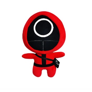 Jucarie de plus Flippy, Squid Game, 13 cm, cerc, rosie Jucarie de plus Flippy, Squid Game, 13 cm, cerc, rosie
