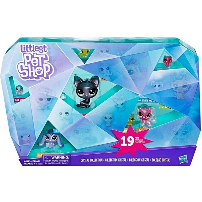 Set de joaca Littlest PetShop, The Christal Collection cu 19 figurine