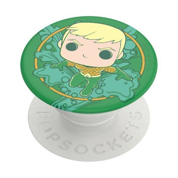 Suport adeziv Popsockets pentru telefon, PopGrip FunkoPop! Aquaman, Multicolor