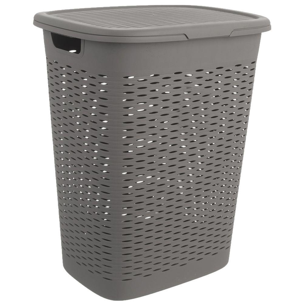 Cos pentru rufe Orion, Plastic, Gri, 47 l