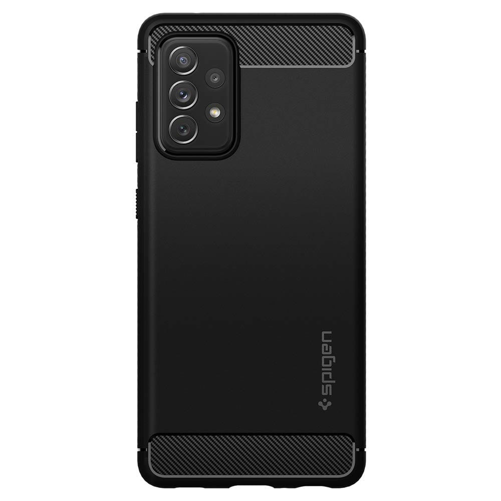 Husa Spigen Rugged Armor pentru Samsung Galaxy A72, TPU, Negru mat